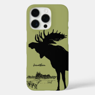  Moose en Wolf Wildlife Kies Kleur iPhone 16 Pro Hoesje