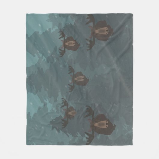 Moose Fleece Blanket (Voorkant)