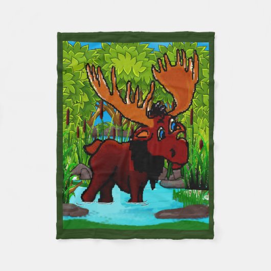 Moose Fleece Blanket (Voorkant)