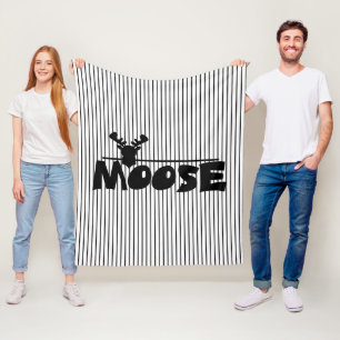 Moose Fleece Deken