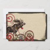 -Moose Forest Wedding Invitations Kaart (Achterkant)