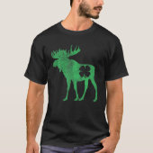 Moose Gift St. Patrick's Day Shamrock Clover Irish T-shirt (Voorkant)