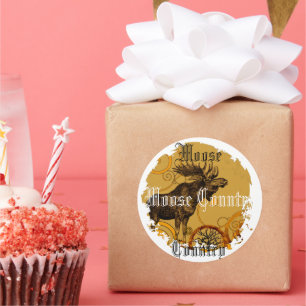 Moose Gifts Ronde Sticker