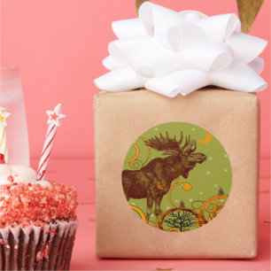 Moose Gifts Ronde Sticker