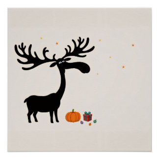 Moose Halloween Poster Perfect Poster