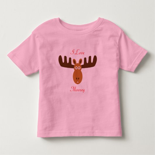 Moose Head_I Love Moosey Kinder Shirts (Voorkant)
