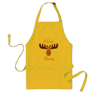 Moose Head_I Love Moosey Standaard Schort