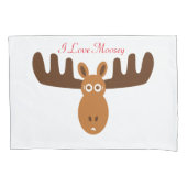 Moose Head_I Love Moosey_whimsical & humoriss2 Kussensloop (Voorkant)