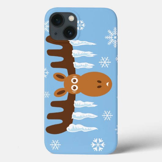 Moose Head_Icicle Antlers_Humoureuze Feestdagen Case-Mate iPhone Case (Achterkant)
