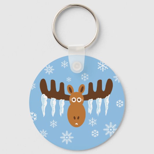 Moose Head_Icicle Antlers Sleutelhanger (Voorkant)