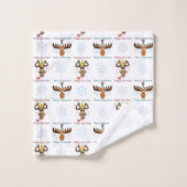 Moose Head_Merry Kiss_Happy Gnu Year! Bad Handdoek (Wasdoekje)