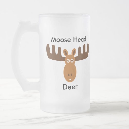 Moose Head_Moose Head Deer Matglas Bierpul (Links)