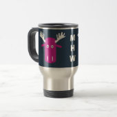 Moose Head Pop Art aangepaste monogram mokken (Voorkant links)