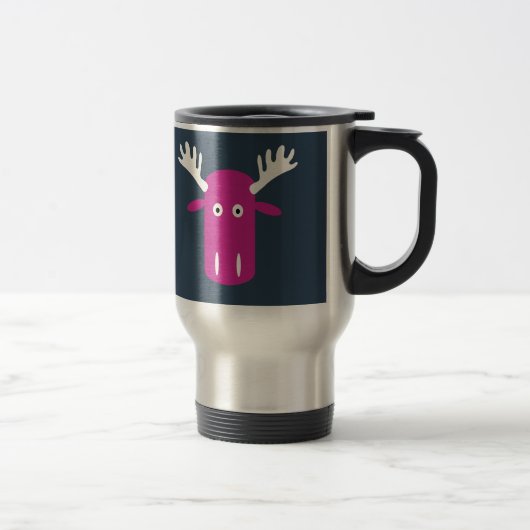 Moose Head Pop Art aangepaste monogram mokken (Rechts)