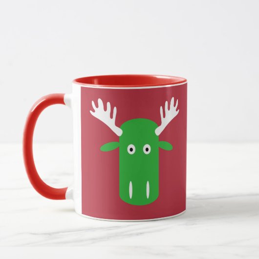 Moose Head Pop Art aangepaste monogram mokken (Links)