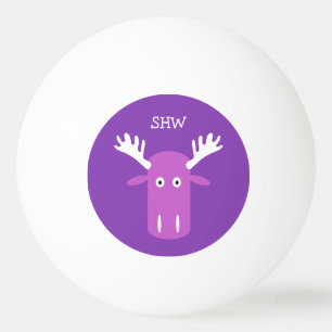 Moose Head Pop Art aangepaste monogram pingpongbal Pingpongballen