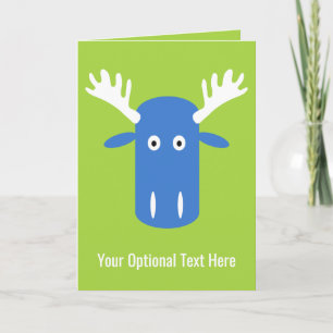 Moose Head Pop Art aangepaste wenskaart Kaart