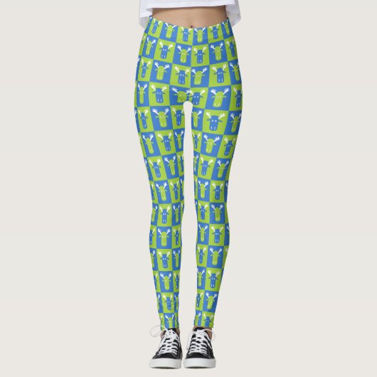Moose Head Pop Art leggings (Voorkant)