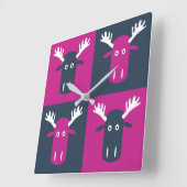 Moose Head Pop Art Wall klok (Hoek)