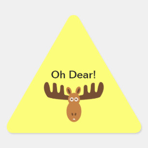 Moose Head_Road Sign_Oh Beste! Driehoek Sticker