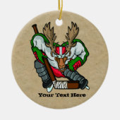Moose Hockey - 2-zijdig Ornament (Voorkant)