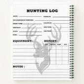 Moose hoofd gemonteerd op rustieke houten wand in  notitieboek (Achterkant)
