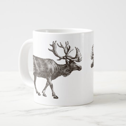 Moose Illustratie Grote Koffiekop (Voorkant links)