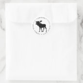  Moose Illustratie Retourlabel Ronde Sticker (Tas)