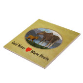 Moose in de Meadow Tegeltje (Zijkant)