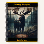 Moose in de schemerwildernis notitieboek (Voorkant)