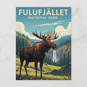 Moose in Fulufjället National Park Zweden Reizen Briefkaart