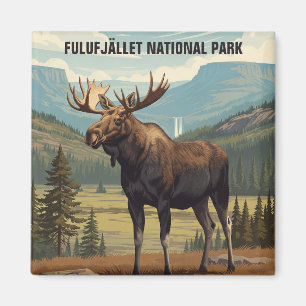 Moose in Fulufjället National Park Zweden Reizen Magneet