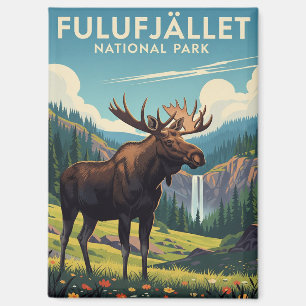 Moose in Fulufjället National Park Zweden Reizen Magneet