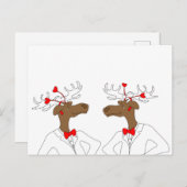 Moose in Love Briefkaart (Voorkant / Achterkant)