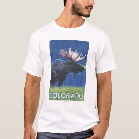 Moose in MoonlightColorado T-shirt (Voorkant)