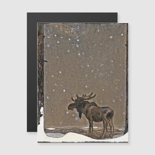 Moose in Snow (Voorkant / Achterkant)