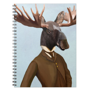 Moose in Suit Portret Notitieboek