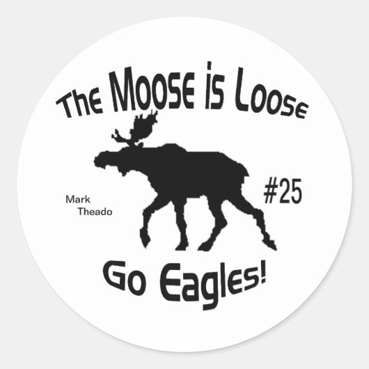 Moose is los ronde sticker (Voorkant)