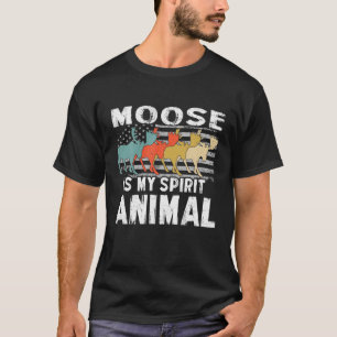 Moose is mijn  Amerikaanse vlag 4 T-shirt