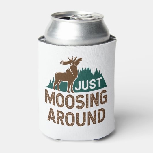 Moose Just Moosing Around Blikjeskoeler (Blikje Voorkant)