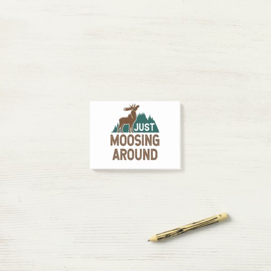 Moose Just Moosing Around Post-it® Notes (Op bureau)