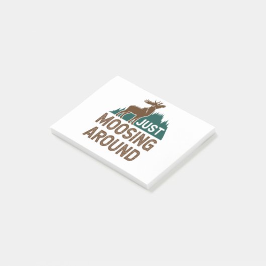 Moose Just Moosing Around Post-it® Notes (Schuin)