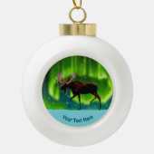 Moose Keramische Bal Ornament (Voorkant)