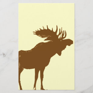 Moose Kerstmis Briefpapier