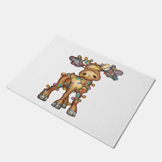 Moose Kerstmis Deurmat (Schuin)