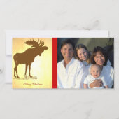 Moose Kerstmis Feestdagenkaart (Voorkant)