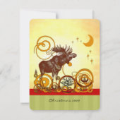 Moose Kerstmis Kaart (Achterkant)