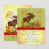 Moose Kerstmis Kaart (Voorkant / Achterkant)