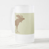 Moose Kerstmis Matglas Bierpul (Voorkant links)