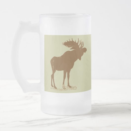 Moose Kerstmis Matglas Bierpul (Links)